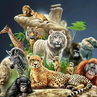 Afrikanische Savannen-Tiere